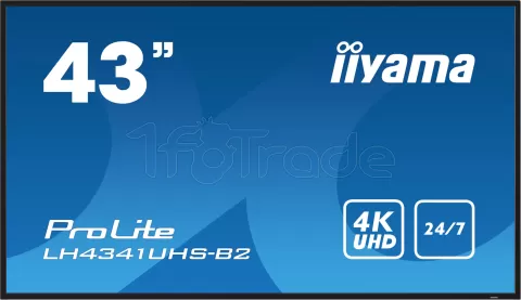 Photo de Ecran/TV Professionnel 43" Iiyama ProLite LH4341UHS-B2 4K Ultra HD (Noir)