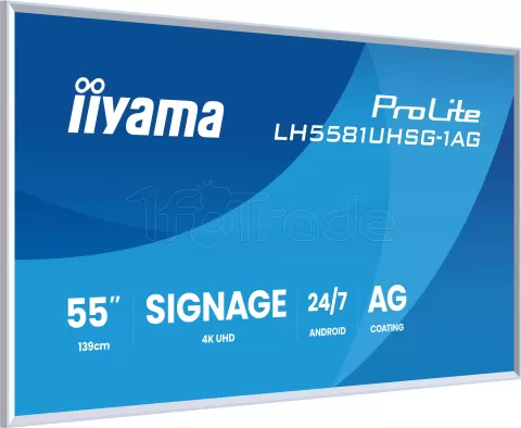 Photo de Ecran/TV Professionnel 55" Iiyama Prolite LH5581UHSG-1AG 4K Ultra HD (Blanc)