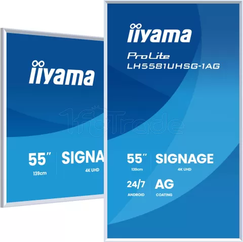 Photo de Ecran/TV Professionnel 55" Iiyama Prolite LH5581UHSG-1AG 4K Ultra HD (Blanc)