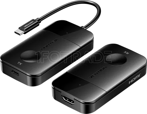 Photo de Emetteur/Récepteur HDMI sans fil Vention 50m (Noir)