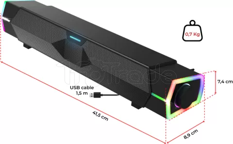 Photo de Enceinte barre de son Spirit of Gamer Fanatic 200 RGB (Noir)