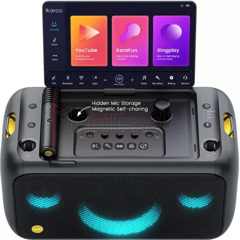 Photo de Enceinte Karaoké nomade Ikarao Break X1 écran tactile 13.3" (Noir)