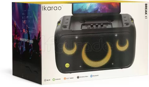 Photo de Enceinte Karaoké nomade Ikarao Break X1 écran tactile 13.3" (Noir)