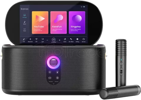 Photo de Enceinte Karaoké nomade Ikarao Shell S1 écran tactile 10.1" (Noir)