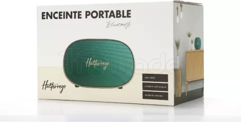 Photo de Enceinte nomade Bluetooth Halterrego Retro (Vert)