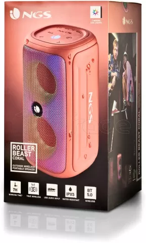 Photo de Enceinte nomade Bluetooth NGS Roller Beast (Orange)