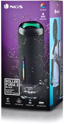 Photo de Enceinte nomade Bluetooth NGS Roller Furia 2 (Noir)