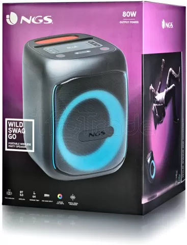 Photo de Enceinte nomade Bluetooth NGS Wild Swag Go RGB (Noir)