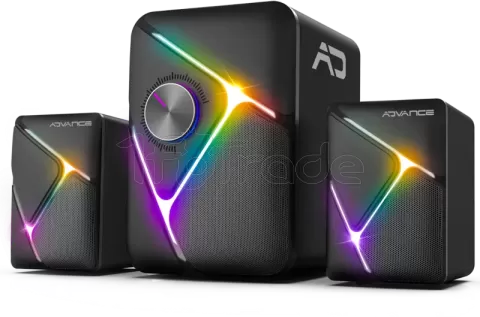 Photo de Enceintes 2.1 sans fil Advance SoundPhonic RGB (Noir)