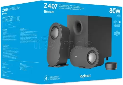 Photo de Enceintes Logitech Z407 BT (Noir)
