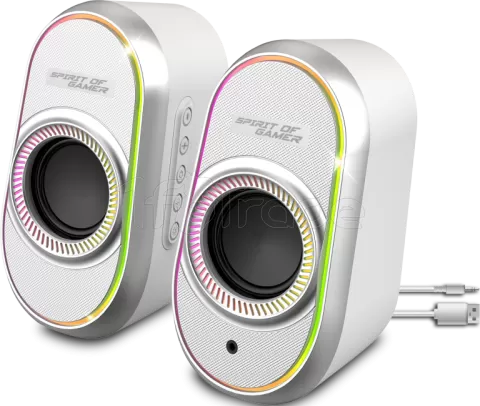 Photo de Enceintes Spirit of Gamer Fanatic 500 RGB (Blanc)