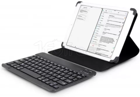 Photo de Étui de protection à rabat universel Urban Factory Unee 10,1"max avec clavier Bluetooth (Noir)