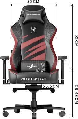 Photo de Fauteuil 1stPlayer Duke (Rouge/Blanc)