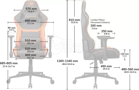 Photo de Fauteuil Cougar Armor One V2 (Gris)