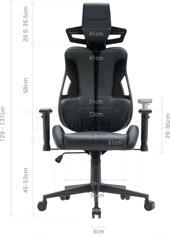Photo de Fauteuil ergonomique Mars Gaming MGC Elite (Noir/Bleu)