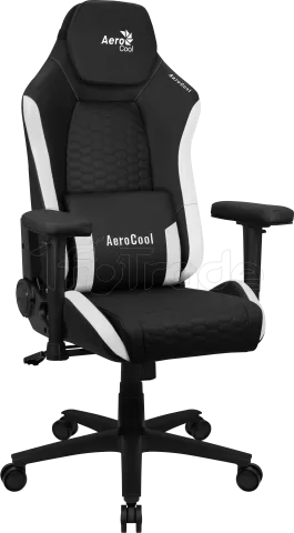 Photo de Fauteuil Gamer Aerocool Crown Leatherette (Noir/Blanc)