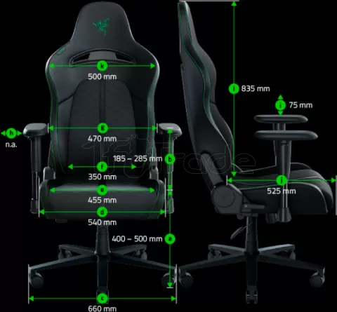 Photo de Fauteuil Gamer Razer Enki X (Noir/Vert)