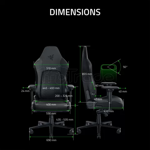 Photo de Fauteuil Gamer Razer Iskur V2 (Noir)