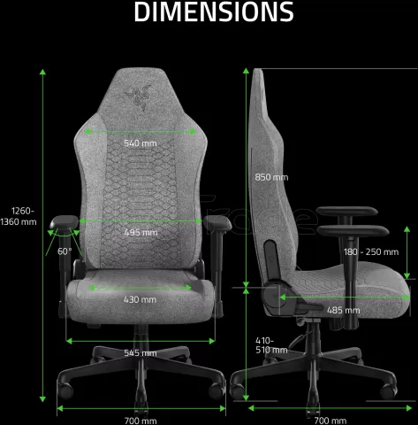 Photo de Fauteuil Gamer Razer Iskur V2 X (Gris)
