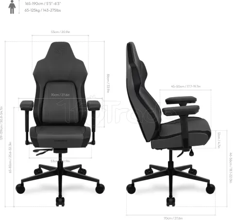 Photo de Fauteuil Gamer ThunderX3 Core Modern (Noir)