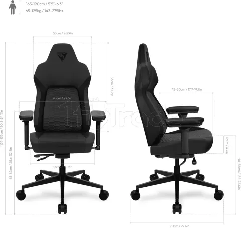 Photo de Fauteuil Gamer ThunderX3 Core Smart Racer (Noir)