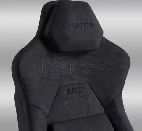 Photo de Fauteuil Hator Arc 3 Velour - Taille XL (Noir)