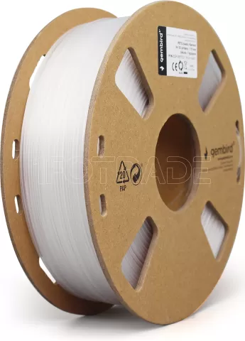 Photo de Filament Gembird PET-G Blanc Ø1,75mm - 1kg