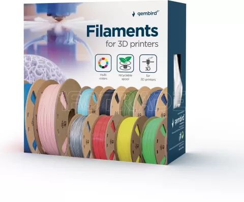 Photo de Filament Gembird PET-G Blanc Ø1,75mm - 1kg