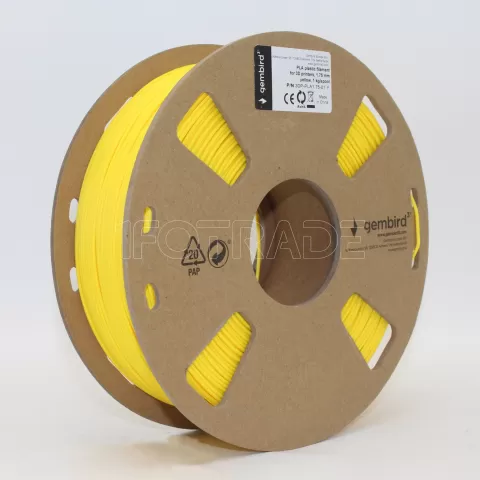 Photo de Filament Gembird PLA Jaune Ø1,75mm - 1kg