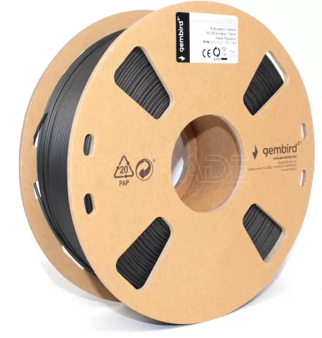Photo de Filament Gembird PLA Noir Ø1,75mm - 1kg