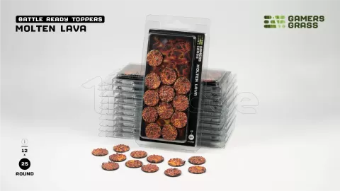 Photo de Gamers Grass - Molten Lava : Round 25mm (x12)