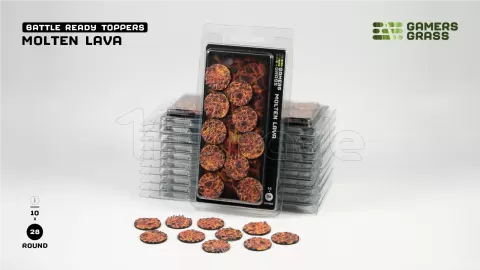 Photo de Gamers Grass - Molten Lava : Round 28mm (x10)