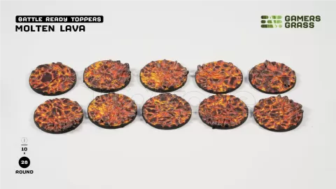 Photo de Gamers Grass - Molten Lava : Round 28mm (x10)