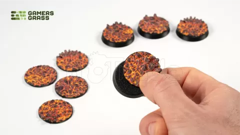Photo de Gamers Grass - Molten Lava : Round 32mm (x8)