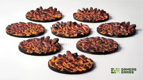 Photo de Gamers Grass - Molten Lava : Round 32mm (x8)