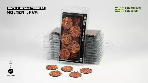 Photo de Gamers Grass - Molten Lava : Round 40mm (x5)