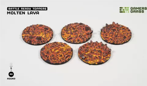 Photo de Gamers Grass - Molten Lava : Round 40mm (x5)