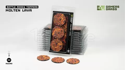 Photo de Gamers Grass - Molten Lava : Round 50mm (x3)
