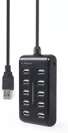 Photo de Hub USB 2.0 Gembird - 10 ports (Noir)