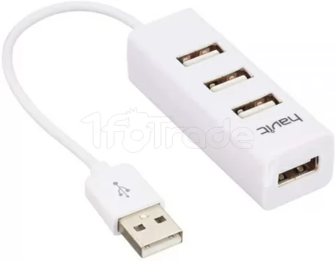 Photo de Hub USB 2.0 Havit H18 - 4 ports (Blanc)