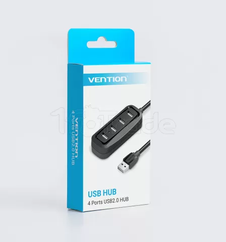 Photo de Hub USB 2.0 Vention 4 ports USB-A 1m (Noir)