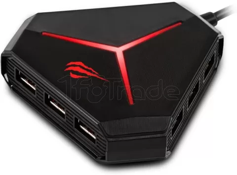 Photo de Hub USB 3.0 Havit H95 - 6 ports + SD + Jack (Noir)