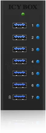 Photo de Hub USB 3.0 Icy Box - 7 ports (Noir)