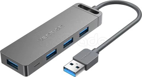 Photo de Hub USB 3.0 Vention - 4 ports USB-A 0.15m (Gris)