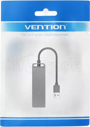Photo de Hub USB 3.0 Vention - 4 ports USB-A 0.15m (Gris)