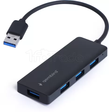 Photo de Hub USB 3.1 Gembird - 4 ports (Noir)