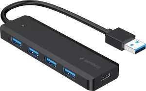 Photo de Hub USB 3.1 Gembird - 4x USB-A et 1x USB-C (Noir)