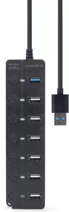 Photo de Hub USB 3.1 Gembird - 7 ports (Noir)