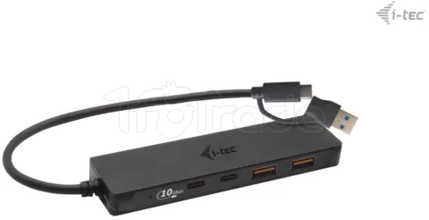 Photo de Hub USB-A/C I-Tec Charging Metal - 4 ports USB-A/C 3.1 (Noir)