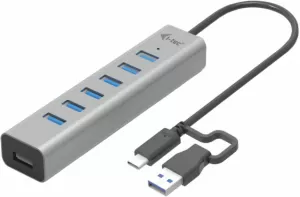 Photo de Hub USB-A/C I-Tec Charging Metal - 7 ports USB 3.0 (Gris)